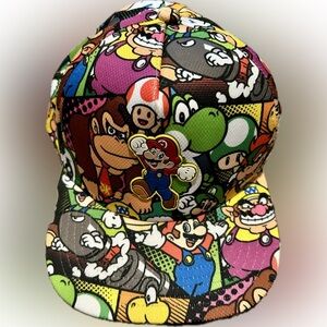 Nintendo Super Mario Colorful Kids Cap Baseball Hat Adjustable